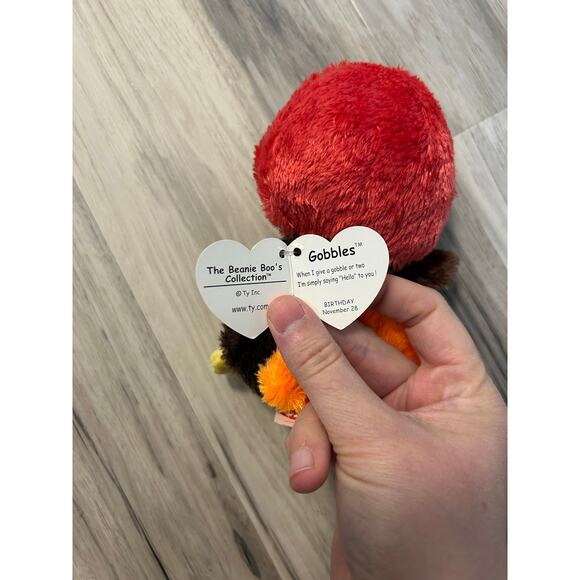 Ty Beanie Boos 2013 GOBBLES the Turkey 6" NEW Tags Plush Stuffed Animal Toy - Picture 7 of 7